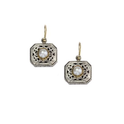 Filigree Handmade Earrings for Women’s Yellow Gold k18 and Sterling Silver 925