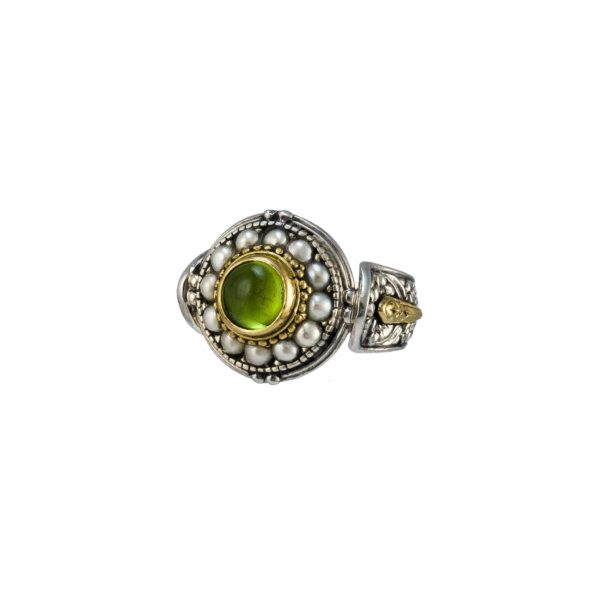 Round Byzantine Ring 18k Yellow Gold in Sterling Silver 925 - Image 3