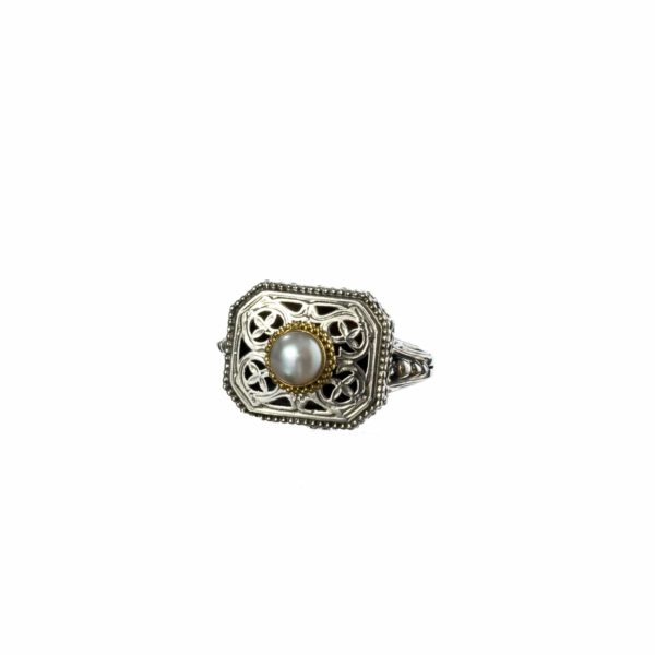 Byzantine Ring for Women’s 18k Yellow Gold and Silver 925