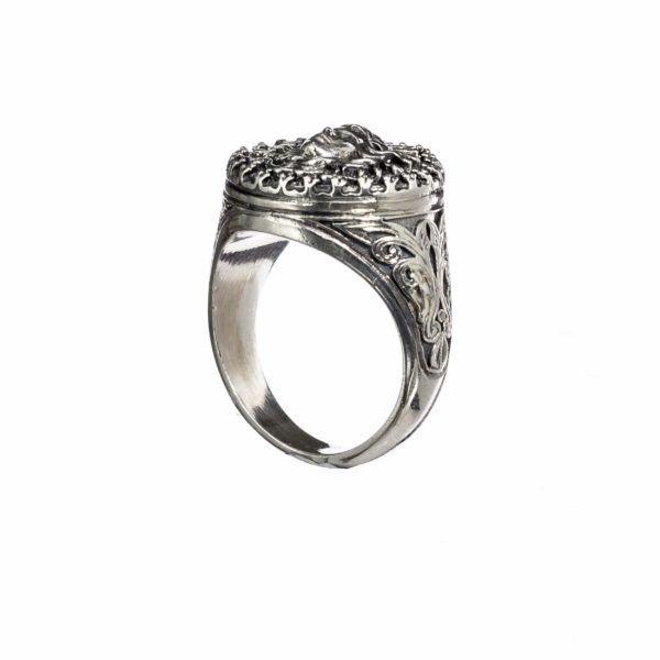 Medusa Ring Greek Mythology Handmade in Sterling Silver 925 - Image 2