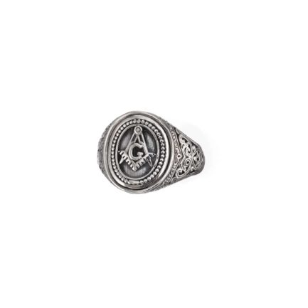 Masonic Lodge Freemason Ring for Men’s in Sterling Silver 925