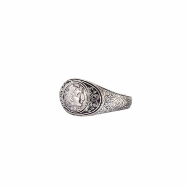 Antique Coin Symbol Alexander the Great Ring and Sterling silver 925 - Image 2