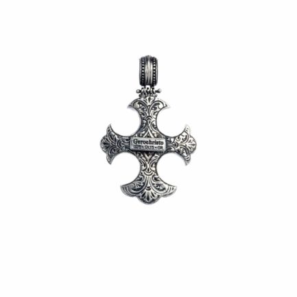Gothic Handmade Cross Pendant in Sterling Silver 925