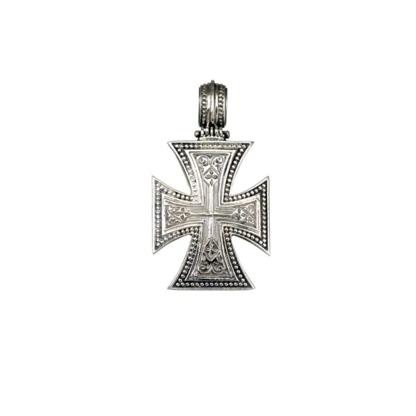 Maltese Men’s Cross Pendant in Sterling Silver 925