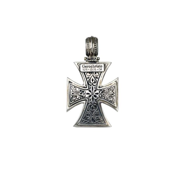 Maltese Men’s Cross Pendant in Sterling Silver 925 - Image 2