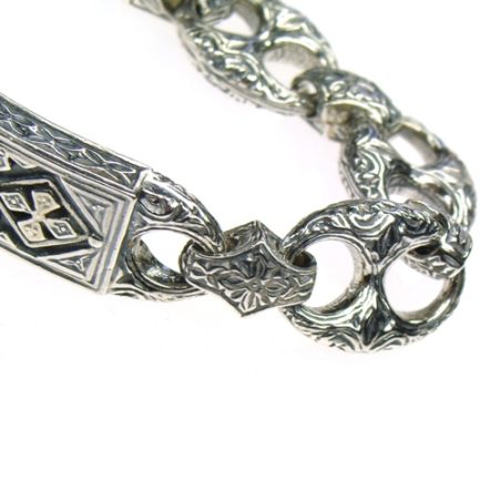 Men’s Byzantine Crosses Bracelet in Sterling Silver 925