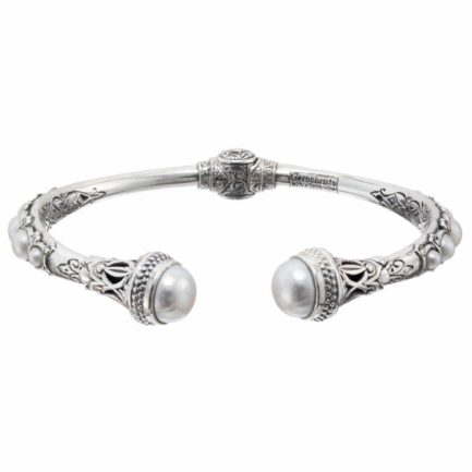 Cuff Bracelet for women’s Freshwater Pearls in Sterling Silver 925