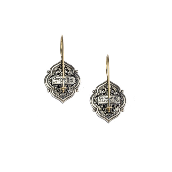 Byzantine Earrings in k18 Yellow Gold and Silver 925