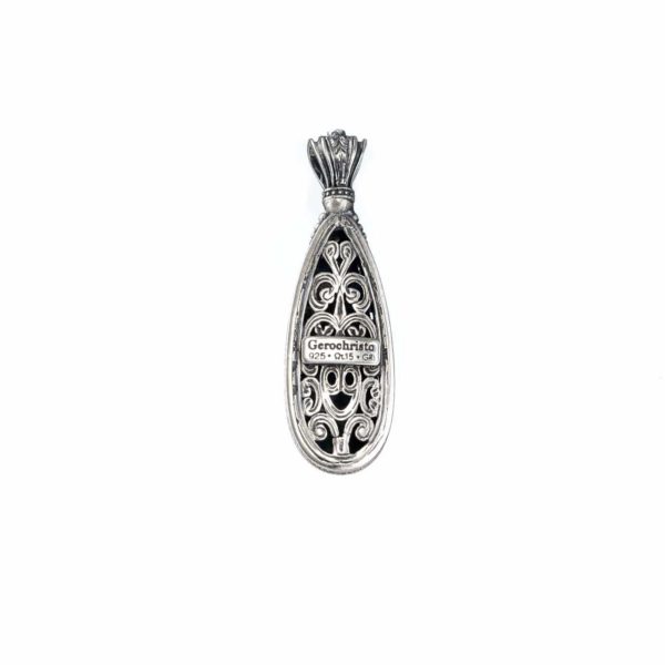 Tear-Drop Color Pendant in Sterling Silver 925 - Image 2