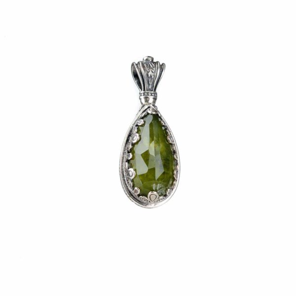 Tear-Drop Color Pendant in Sterling Silver 925 - Image 3