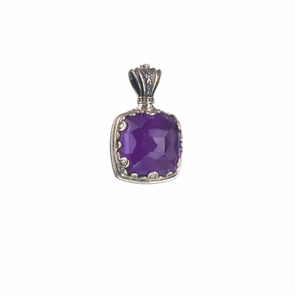 Square Color Pendant in Sterling Silver 925 - Image 2