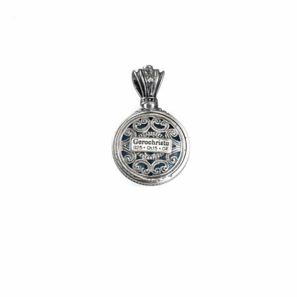 Round Color Pendant in Sterling Silver 925 - Image 3