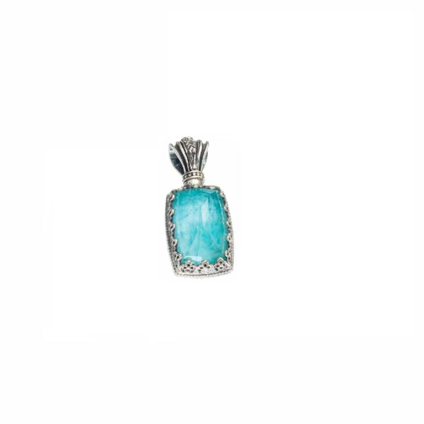 Rectangular Color Pendant in Sterling Silver 925 - Image 2