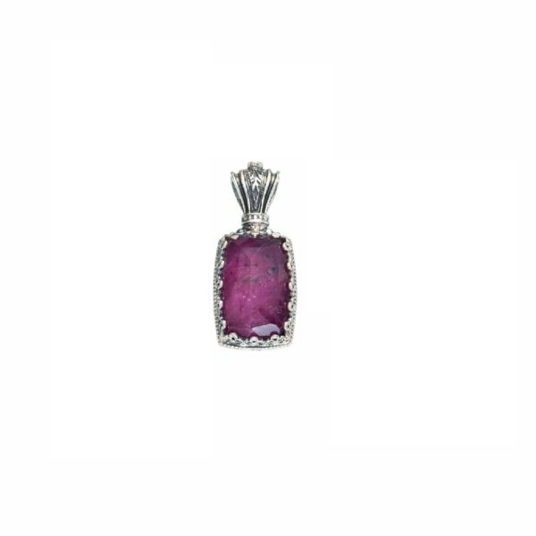 Rectangular Color Pendant in Sterling Silver 925 - Image 3