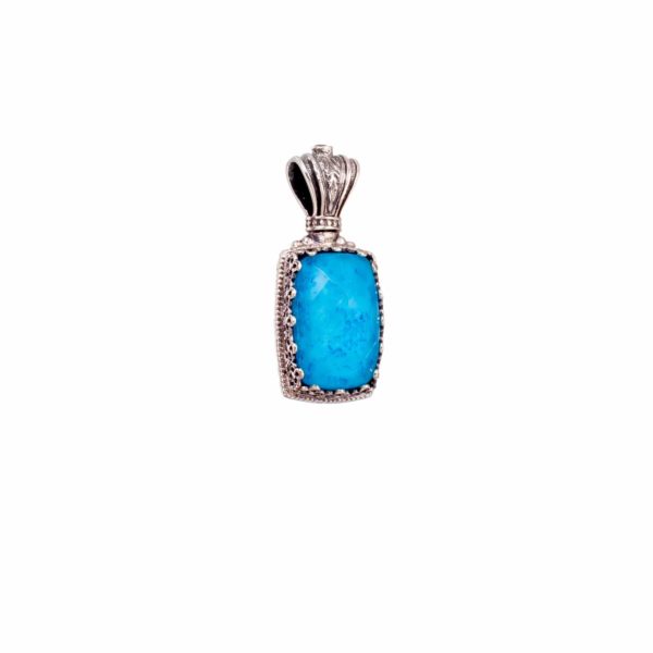 Rectangular Color Pendant in Sterling Silver 925 - Image 2