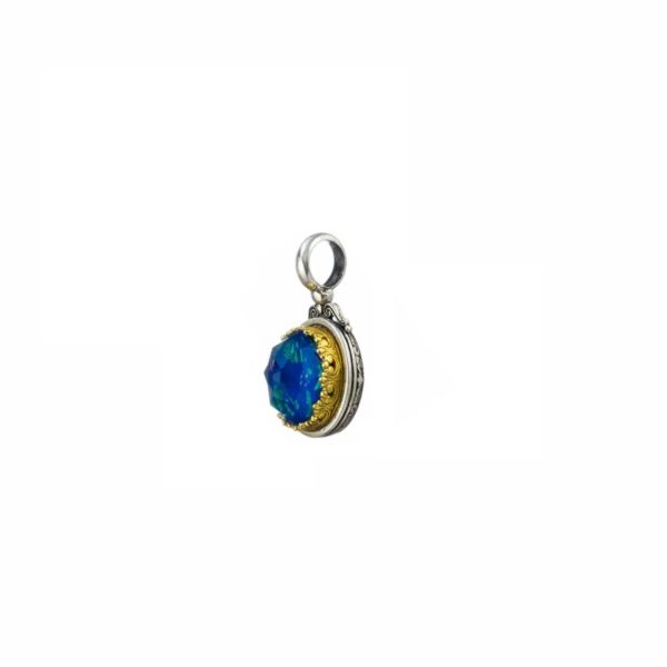 Oval Pendant in Sterling Silver 925 with Gold plated parts - Image 3