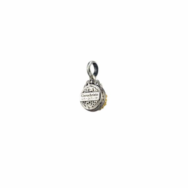 Round Pendant in Sterling Silver 925 with Gold plated parts - Image 5