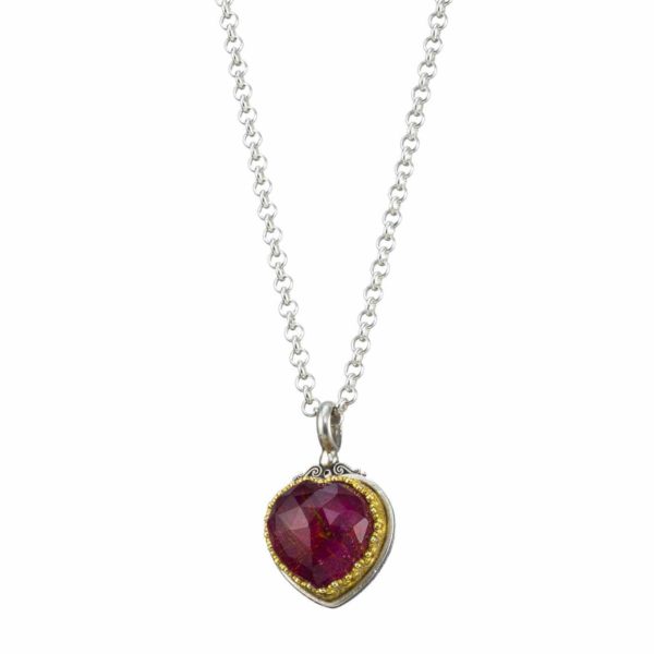 Heart Pendant in Sterling Silver 925 with Gold plated parts - Image 2