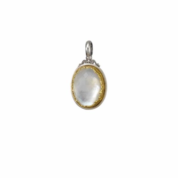 Oval Pendant in Sterling Silver 925 with Gold plated parts - Image 2