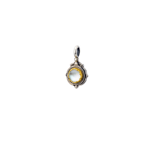 Round Pendant in Sterling Silver 925 with Gold plated parts - Image 6