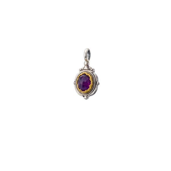 Oval Pendant in Sterling Silver 925 with Gold plated parts - Image 2