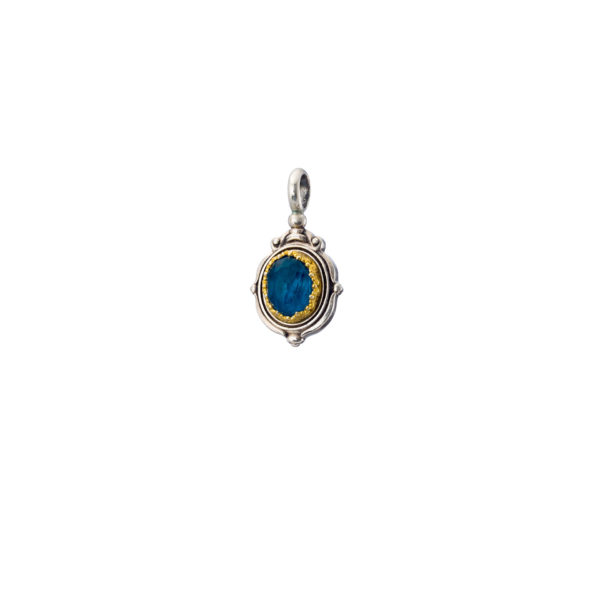 Oval Pendant in Sterling Silver 925 with Gold plated parts - Image 3