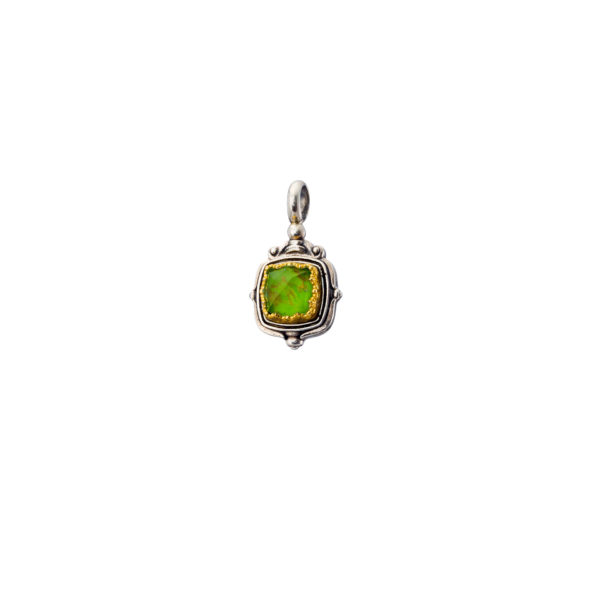 Square Pendant in Sterling Silver 925 with Gold plated parts - Image 2