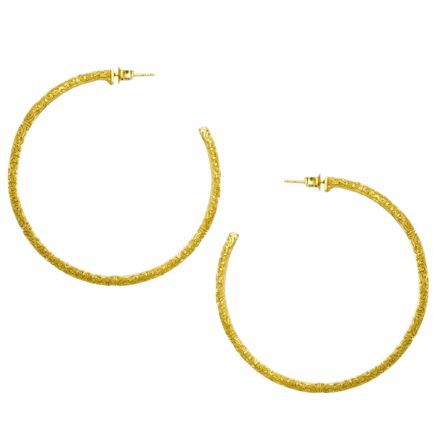 XLarge Hoop Earrings 5.5cm in Gold plated Sterling Silver 925 Gift for Women