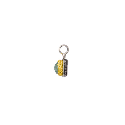 Square Pendant in Sterling Silver 925 with Gold plated parts