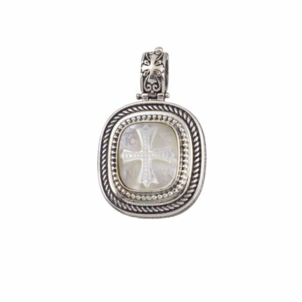Signet Mother of Pearl Pendant in Sterling silver 925