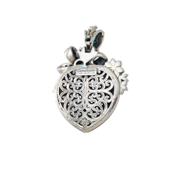 Heart Color Pendant in Sterling Silver 925 with Gold plated parts - Image 4