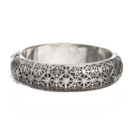 Filigree Bangle Byzantine Bracelet in Sterling Silver 925