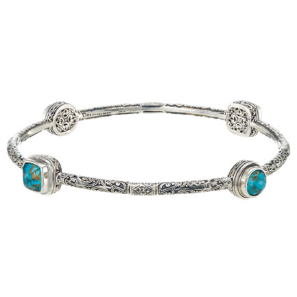 Bangle Byzantine Bracelet for Women’s in Sterling Silver 925