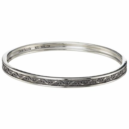 Vague Bangle Byzantine Bracelet for Ladies in Sterling Silver 925