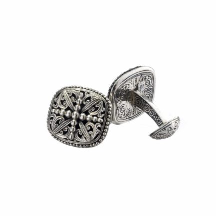 Byzantine Cross Cufflinks in Sterling Silver 925