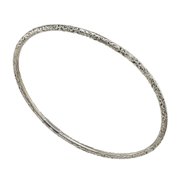 Bangle Bracelet 2mm in Sterling Silver 6492a