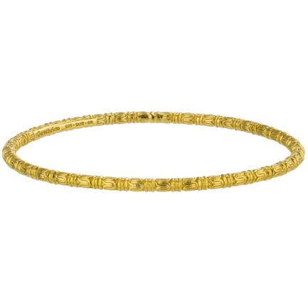 Bangle Bracelet 3mm in Gold plated Sterling Silver 6525