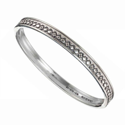 Bangle Byzantine Bracelet in Sterling Silver 6498c