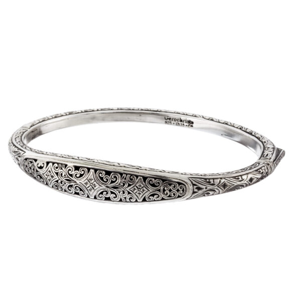 Byzantine Bangle Bracelet in Sterling Silver 6400