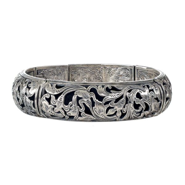 Garden Flower Bracelet in Sterling Silver 6041