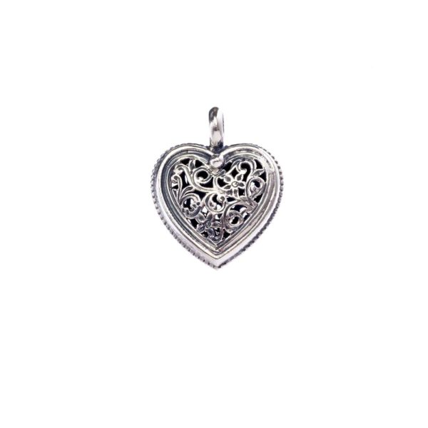 Heart Filigree Pendant for Women’s in Sterling Silver 925