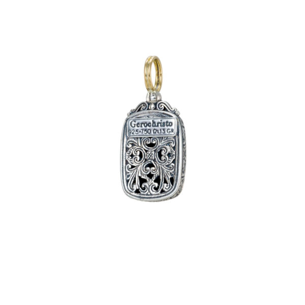 Filigree Byzantine Pendant for Women’s Yellow Gold k18 and Silver 925 - Image 2