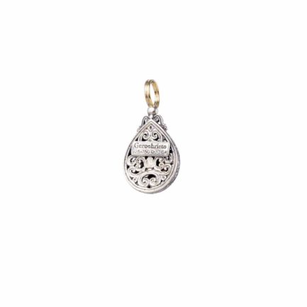 Tear Filigree Pendant for Women’s Yellow Gold k18 and Silver 925