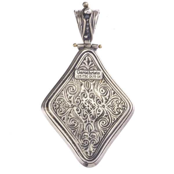 Byzantine Pendant in k18 Yellow Gold and Silver 925 - Image 2