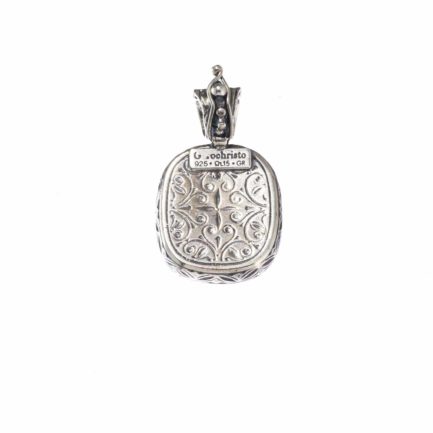 Flower Byzantine Pendant for Ladies in Sterling Silver 925