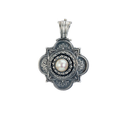 Byzantine Large Pendant in Sterling Silver 3033