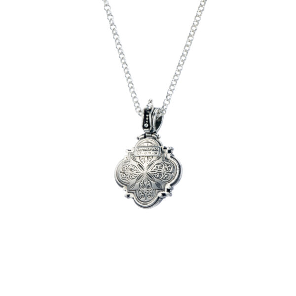 Byzantine Small Pendant in Sterling Silver 3034 back