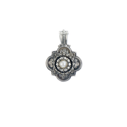 Byzantine Small Pendant in Sterling Silver 3034 pearl