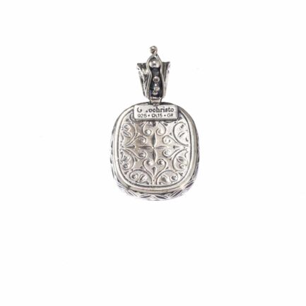 Flower Byzantine Pendant in Sterling Silver 3104back