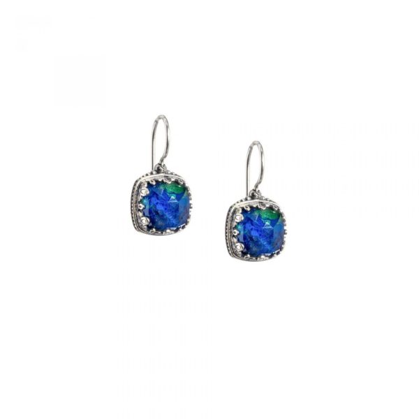 Colors Square small Earrings in Sterling Silver 925 for Women’s - Image 3